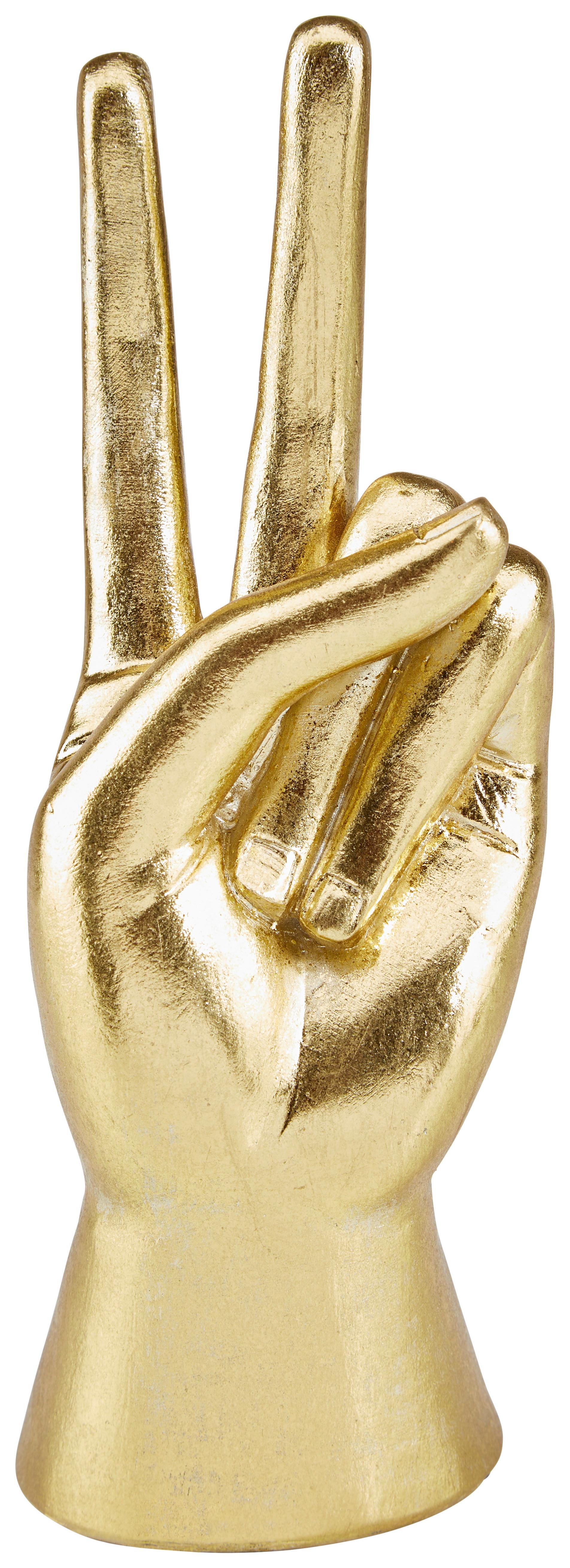 SKULPTUR SILVANA - Goldfarben, MODERN, Kunststoff (9/8,5/22,5cm) - Luca Bessoni