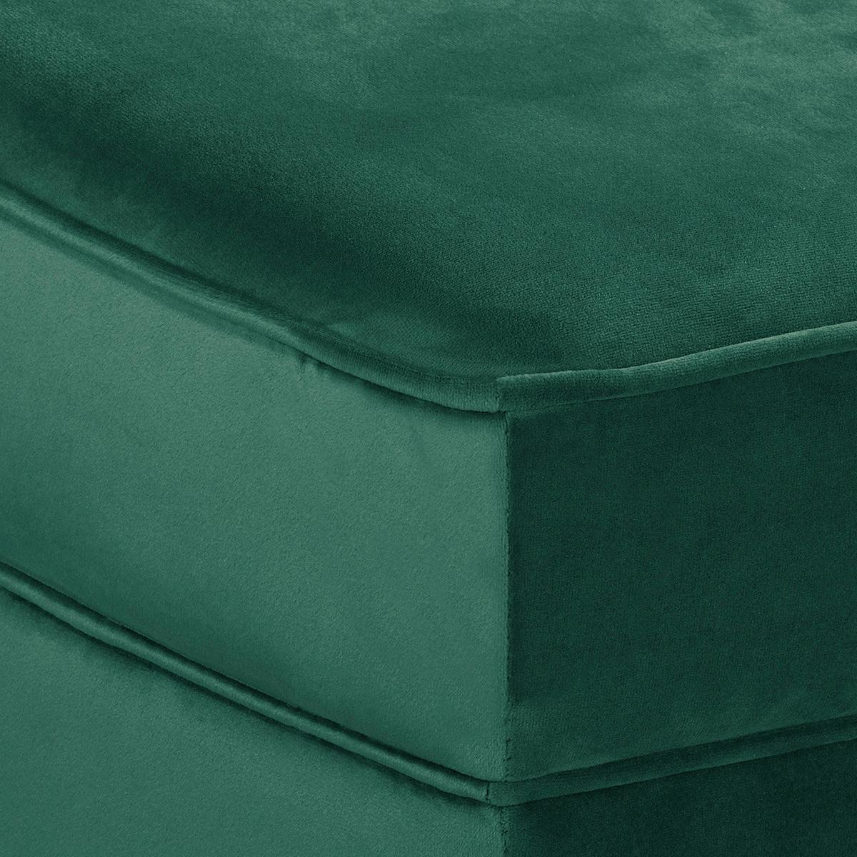 Récamiere Pako Grün B: 185cm - Braun/Grün, Design, Textil (185/93/75cm) - Livetastic