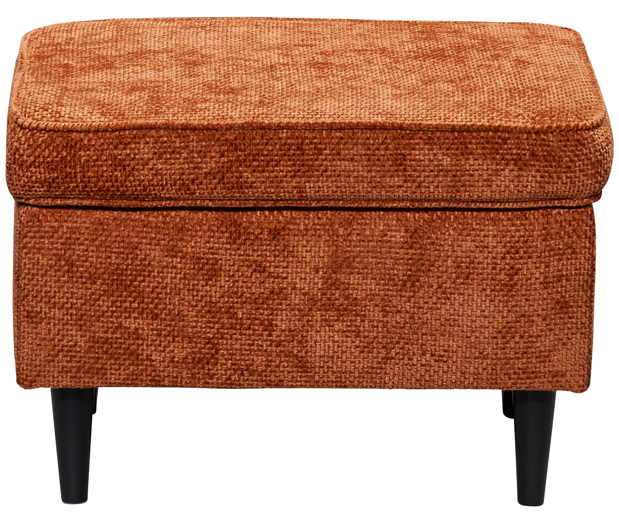 Hocker Oskar Terracotta B: 63 Cm - Terracotta/Schwarz, KONVENTIONELL, Textil (63/43/42cm) - MID.YOU