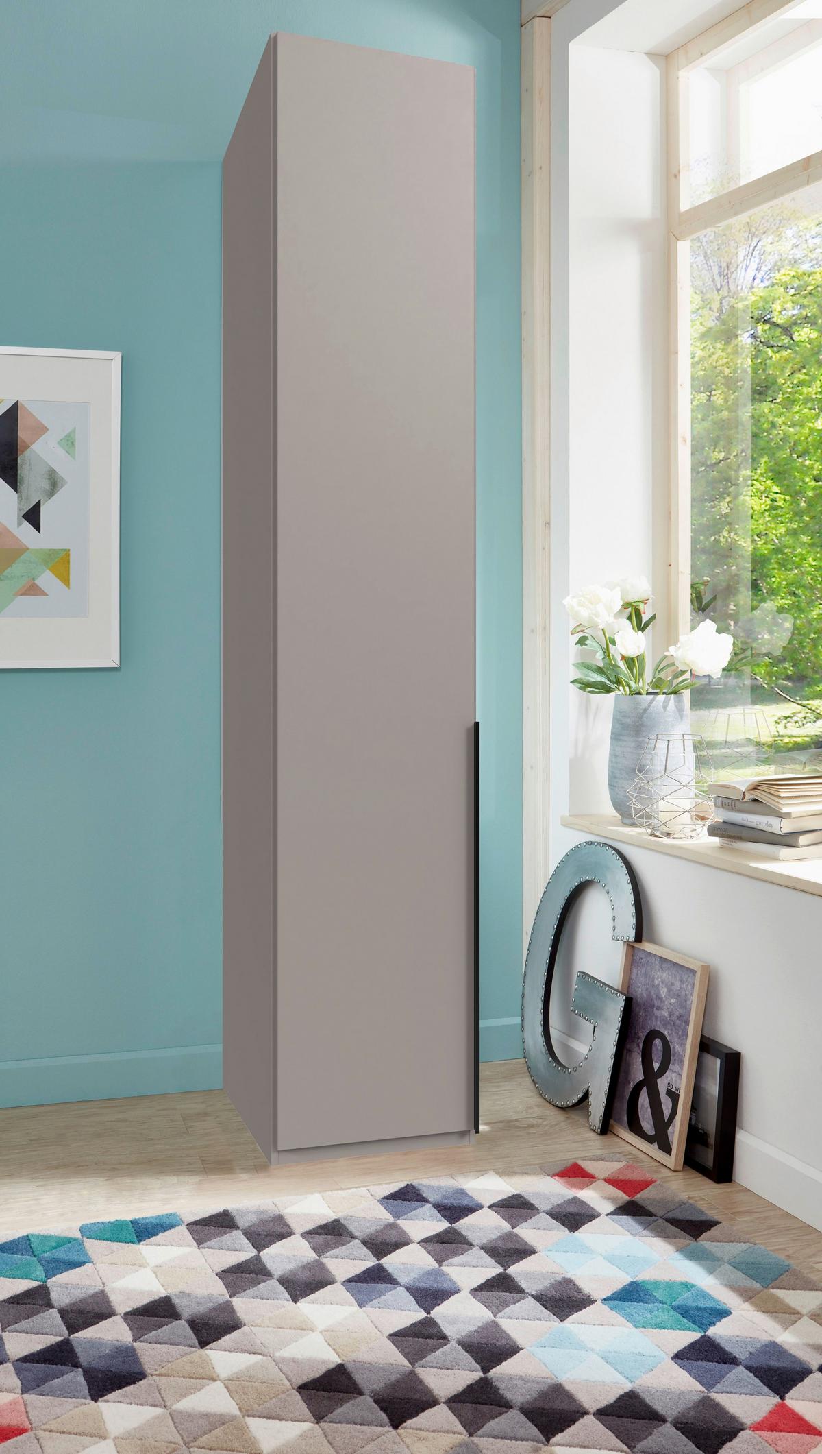 Drehtürenschrank Ny A Black Grau/sahara B: 45 Cm - Grau/Sahara, MODERN, Holzwerkstoff (45/236/58cm) - MID.YOU