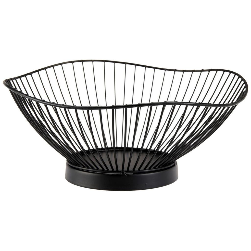 Obstschale aus Eisen Gerlinde 23x23x9,5 cm, schwarz