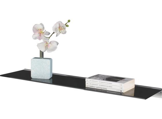 Glas- Wandboard Larry - Alufarben/Schwarz, MODERN, Glas/Kunststoff (80/20/4,8cm) - Homezone Glas- Wandboard Larry - Alufarben/Schwarz, MODERN, Glas/Kunststoff (80/20/4,8cm) - Homezone