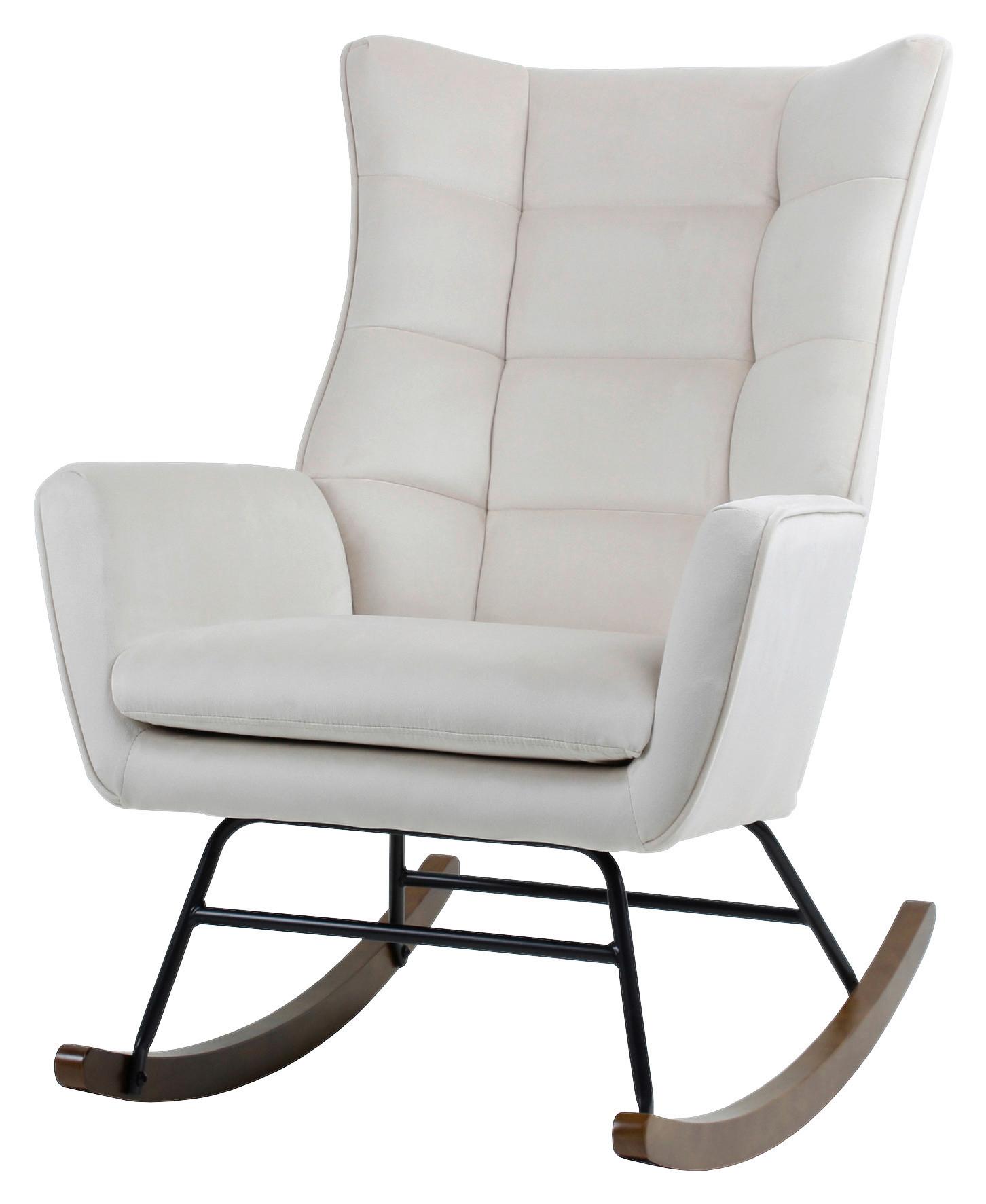 Schaukelstuhl Bryana 125 Beige, 68x97x88 Cm - Beige, Design, Holz/Kunststoff (68/97/88cm) - Kayoom