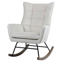 Schaukelstuhl Bryana 125 Beige, 68x97x88 cm - Beige, Design, Holz/Kunststoff (68/97/88cm) - Kayoom