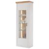 Vitrine Madrid B: 71 cm Eichefarben/Pinienfarben - Eichefarben/Schwarz, Design, Glas/Holzwerkstoff (71/205/40cm) - MID.YOU
