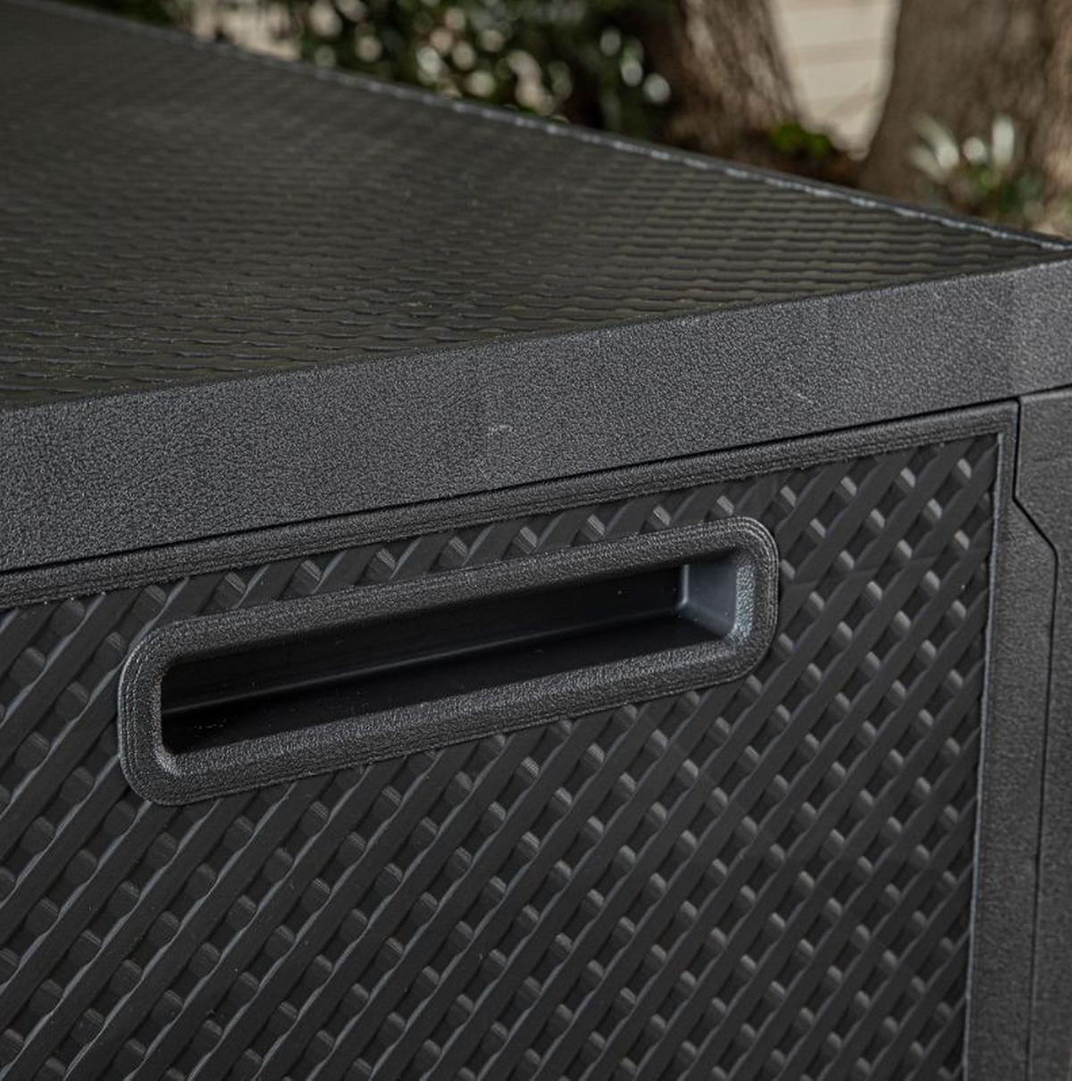 BEDNA NA POLŠTÁŘE EMILIA - barvy grafitu, Moderní, plast (118/57/45cm)