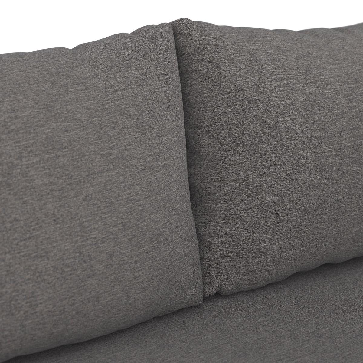 Loungegarnitur 4-tlg Medan Metall/kunststoff Mit Kissen - Anthrazit, MODERN, Textil/Metall (193/175cm) - Beldano
