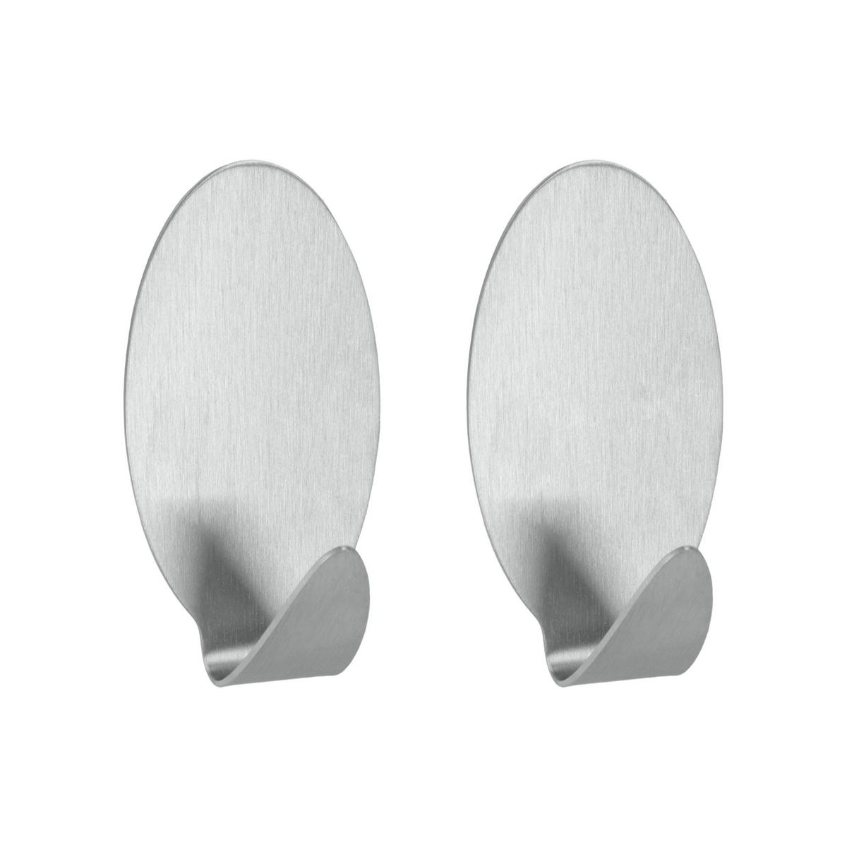 Hafthaken Margot, Chrom B/H/T: ca. 9,4/16/2,7 cm - Edelstahlfarben, Basics, Metall (9,4/16/2,7cm) - Metaltex