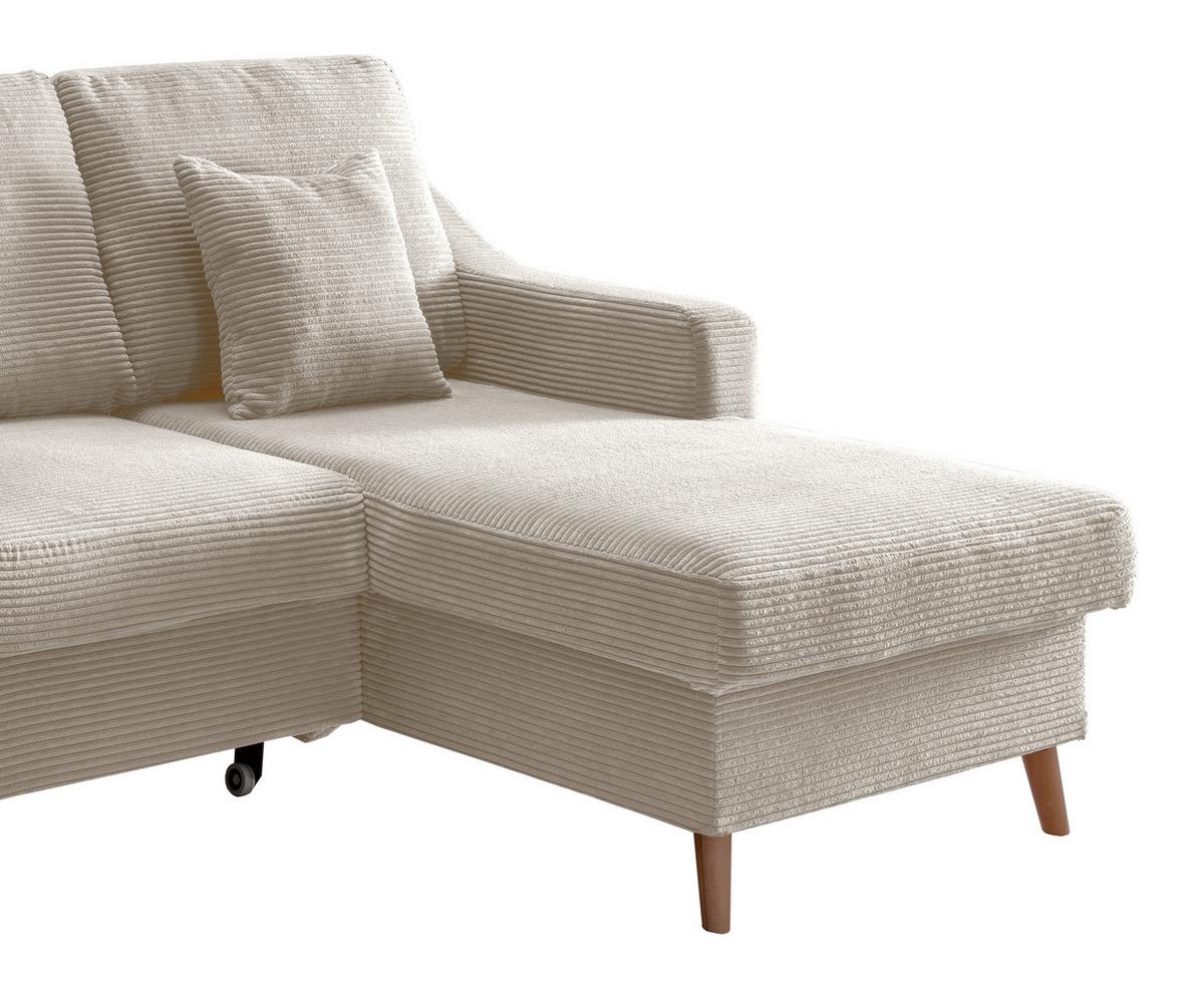 Ecksofa Valentina - Beige/Naturfarben, Design, Textil (228/150cm) - P & B