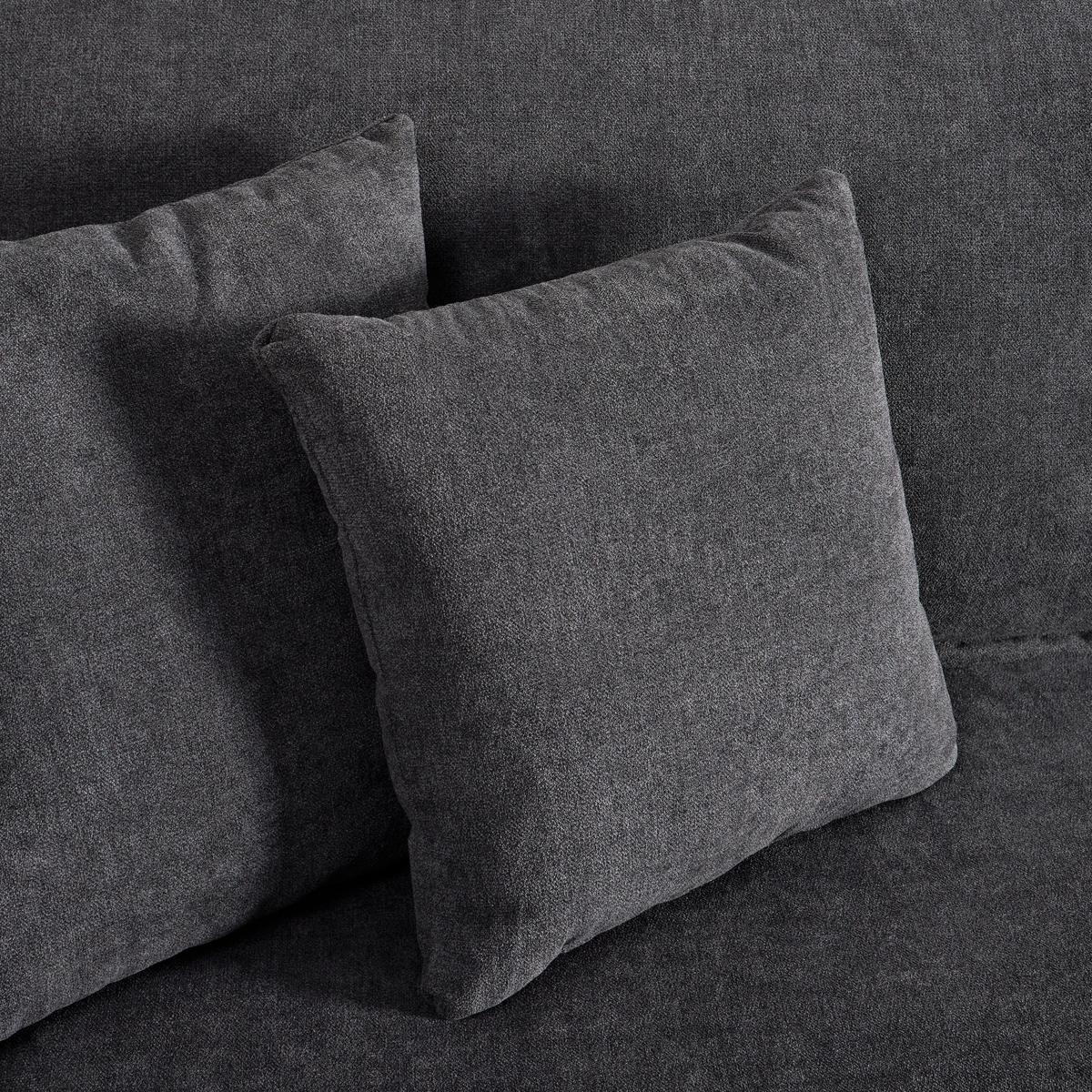 Sedací souprava DAJANA, tmavě šedá - černá/tmavě šedá, Moderní, dřevo/textil (251/102/173cm) - P & B