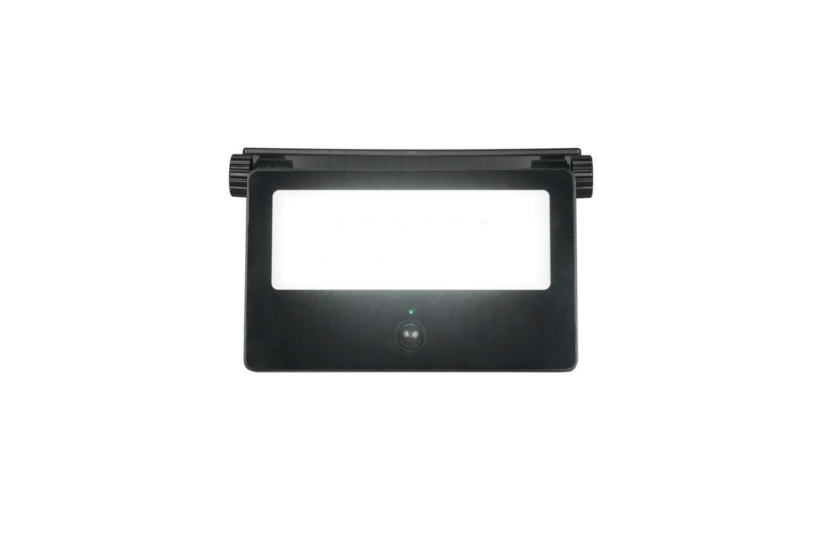 AUßENWANDLEUCHTE Touch On/Off, 3000-6000K - Schwarz/Weiß, Design, Glas/Metall (20,5/17,5/15,5cm)