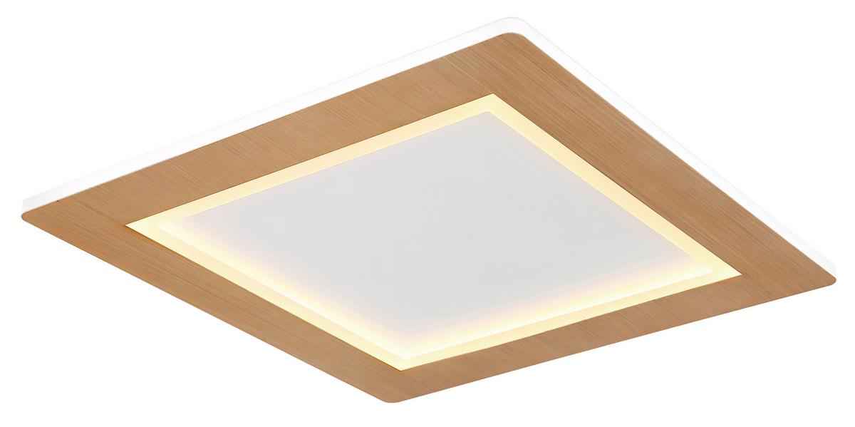LED-Deckenleuchte 41767-30q - Opal/Weiß, Basics, Kunststoff/Metall (40/40/5cm) - Globo