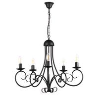 Kronleuchter 4885/5n - Schwarz, KONVENTIONELL, Metall (60/110cm)