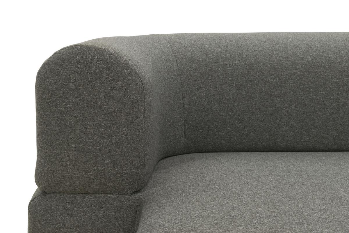 Schlafsofa Dunkelgrau B: 208 Cm - Dunkelgrau/Schwarz, Design, Textil (208/78/115cm) - MID.YOU