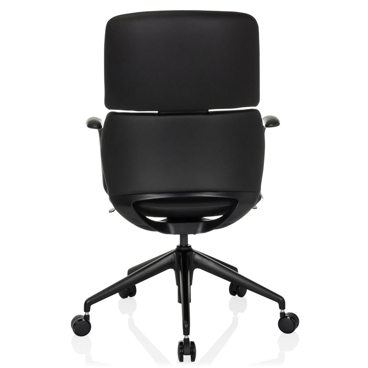 Drehstuhl Schwarz B: 62 cm - Schwarz, MODERN, Leder/Kunststoff (62/98-108/60cm) - MID.YOU