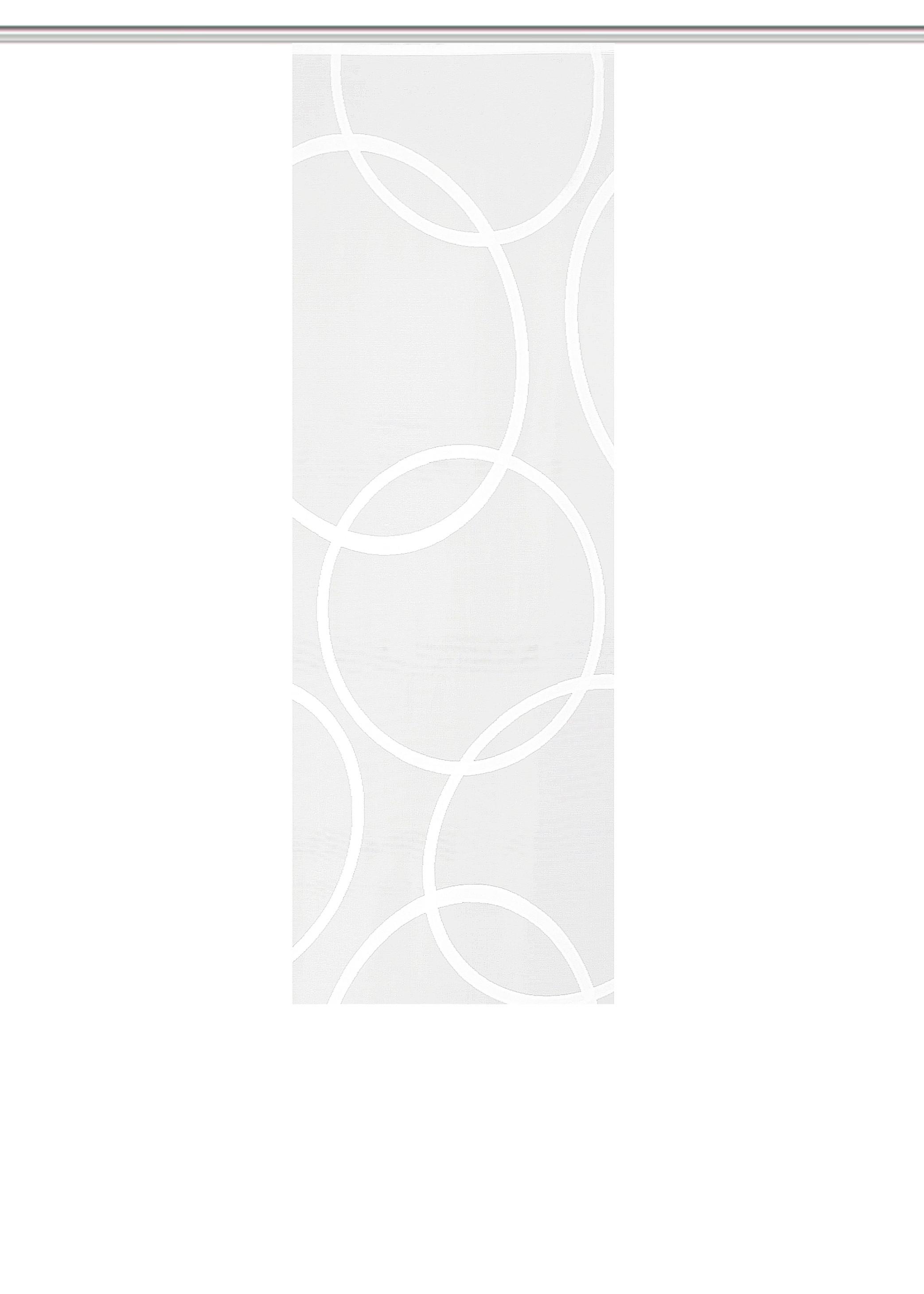 Flächenvorhang Pinale Weiß B: 57 cm - Weiß, Basics, Textil (57/175cm)
