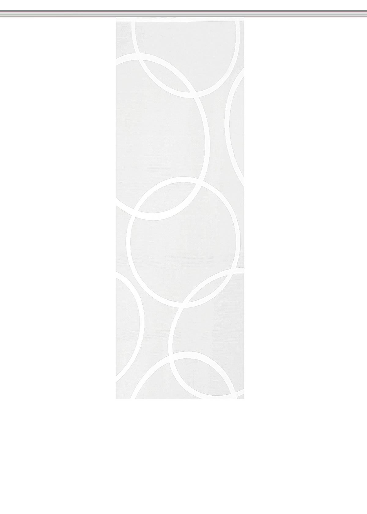 Flächenvorhang Pinale Weiß B: 57 cm - Weiß, Basics, Textil (57/175cm)