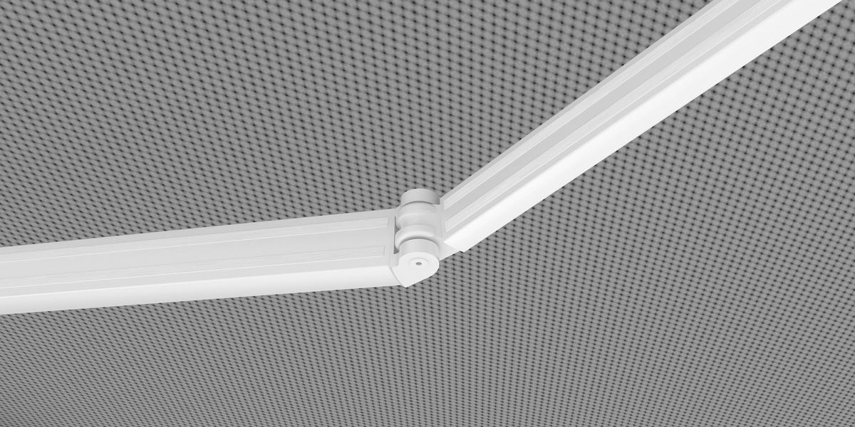 Hülsenmarkise 400x250 Cm Grau, Decken-/wandmontage - Weiß/Grau, Basics, Textil (400/250cm) - Schwöller