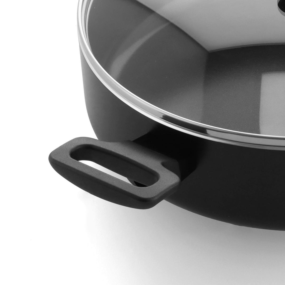 Schmorrpfanne Essence Schwarz D: 28 Cm - Schwarz, Basics, Glas/Metall (28cm) - GreenPan