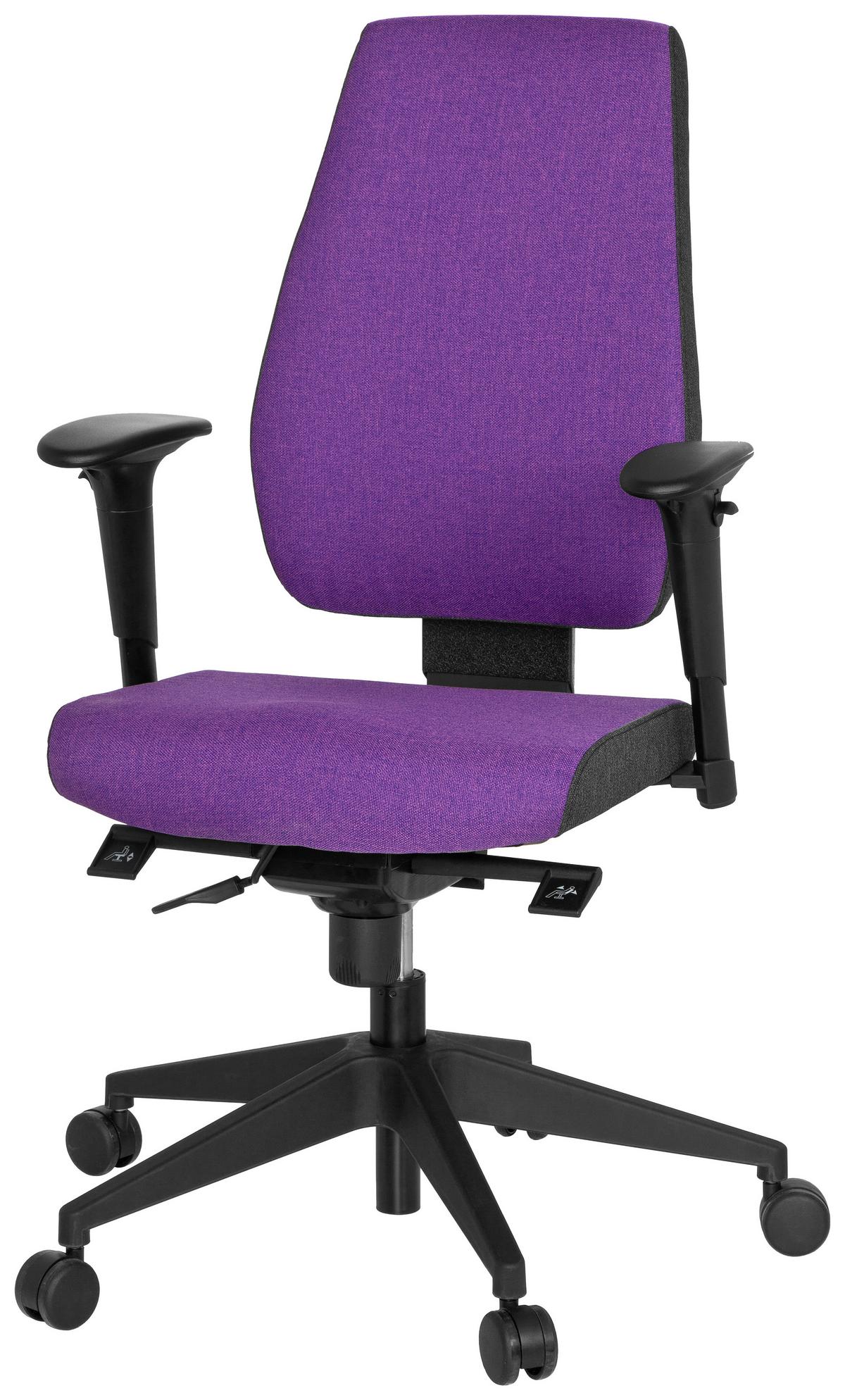 Drehstuhl Pro-Tec 500 Lila - Dunkelgrau/Lila, MODERN, Kunststoff/Textil (56/123/47cm) - MID.YOU