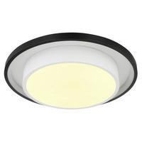 Led Mennyezeti Lámpa 41390-21 - fekete/opál, Design, műanyag/fém (39,5/5cm) - Globo