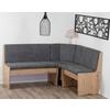 Eckbank Duisburg Titanic Grau, Eiche B: 165 cm - Eiche Artisan/Grau, KONVENTIONELL, Holzwerkstoff/Textil (165/89/125cm) - MID.YOU