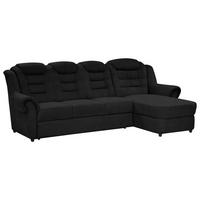 Ecksofa Boston Schwarz Chenille - Schwarz, KONVENTIONELL, Textil (262/165cm) - Livetastic
