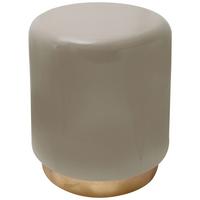 PRÍRUČNÝ STOLÍK ART DECO 375 TAUPE - zlatá/taupe, Design, kov (35/44,5cm) - Kayoom