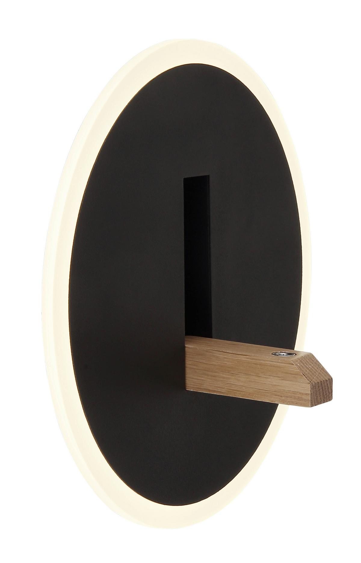 LED-Wandleuchte 78410b Avery - Dunkelbraun/Schwarz, Design, Holzwerkstoff/Kunststoff (20,5/5cm) - Globo