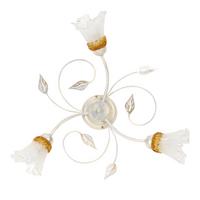 Deckenleuchte 4998/pl3 - Weiß, KONVENTIONELL, Glas/Metall (55/18cm)