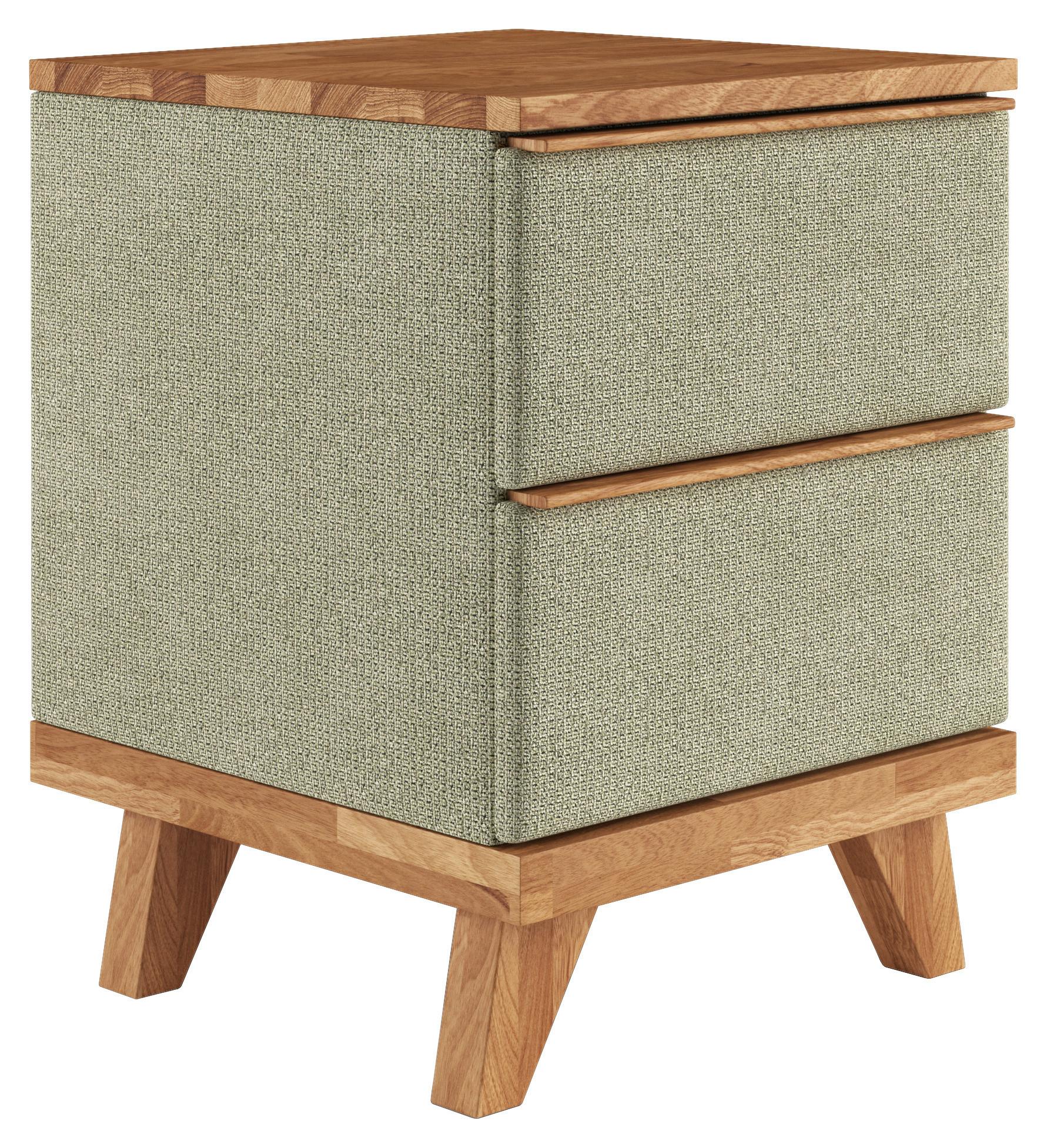 Nachtkästchen Emily 2 - Eichefarben/Grün, MODERN, Holz/Holzwerkstoff (43/57/45cm) - Luca Bessoni
