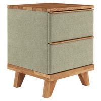 Nachtkästchen Emily 2 - Eichefarben/Grün, MODERN, Holz/Holzwerkstoff (43/57/45cm) - Luca Bessoni
