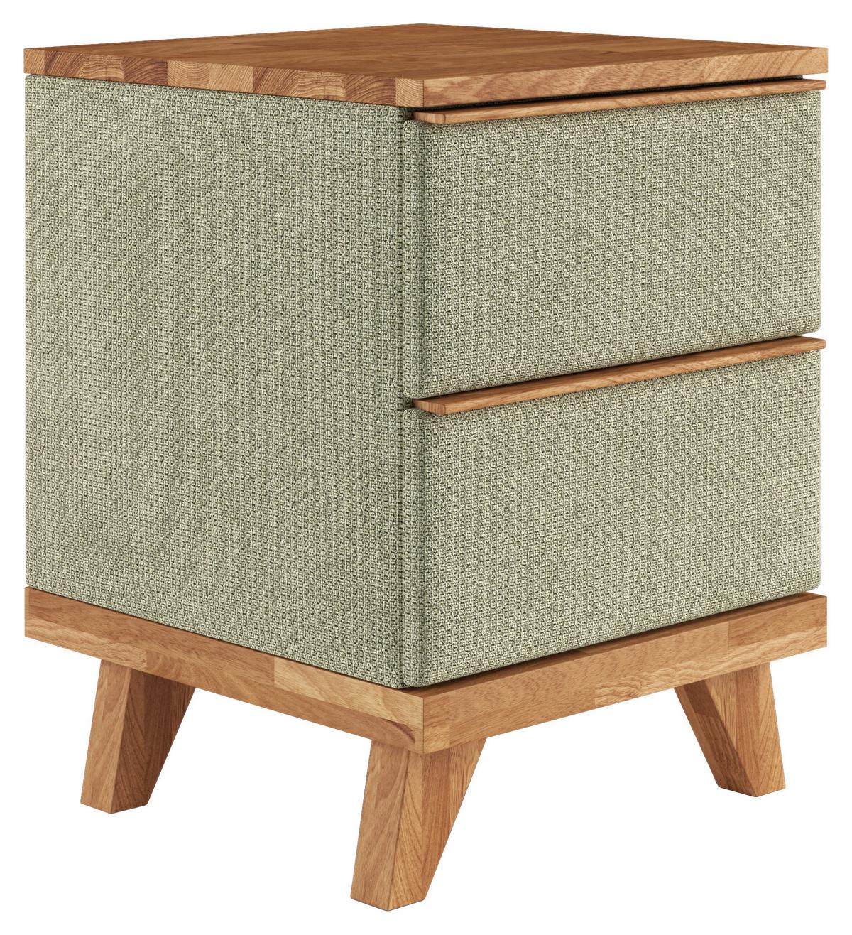 Nachtkästchen Emily 2 - Eichefarben/Grün, MODERN, Holz/Holzwerkstoff (43/57/45cm) - Luca Bessoni