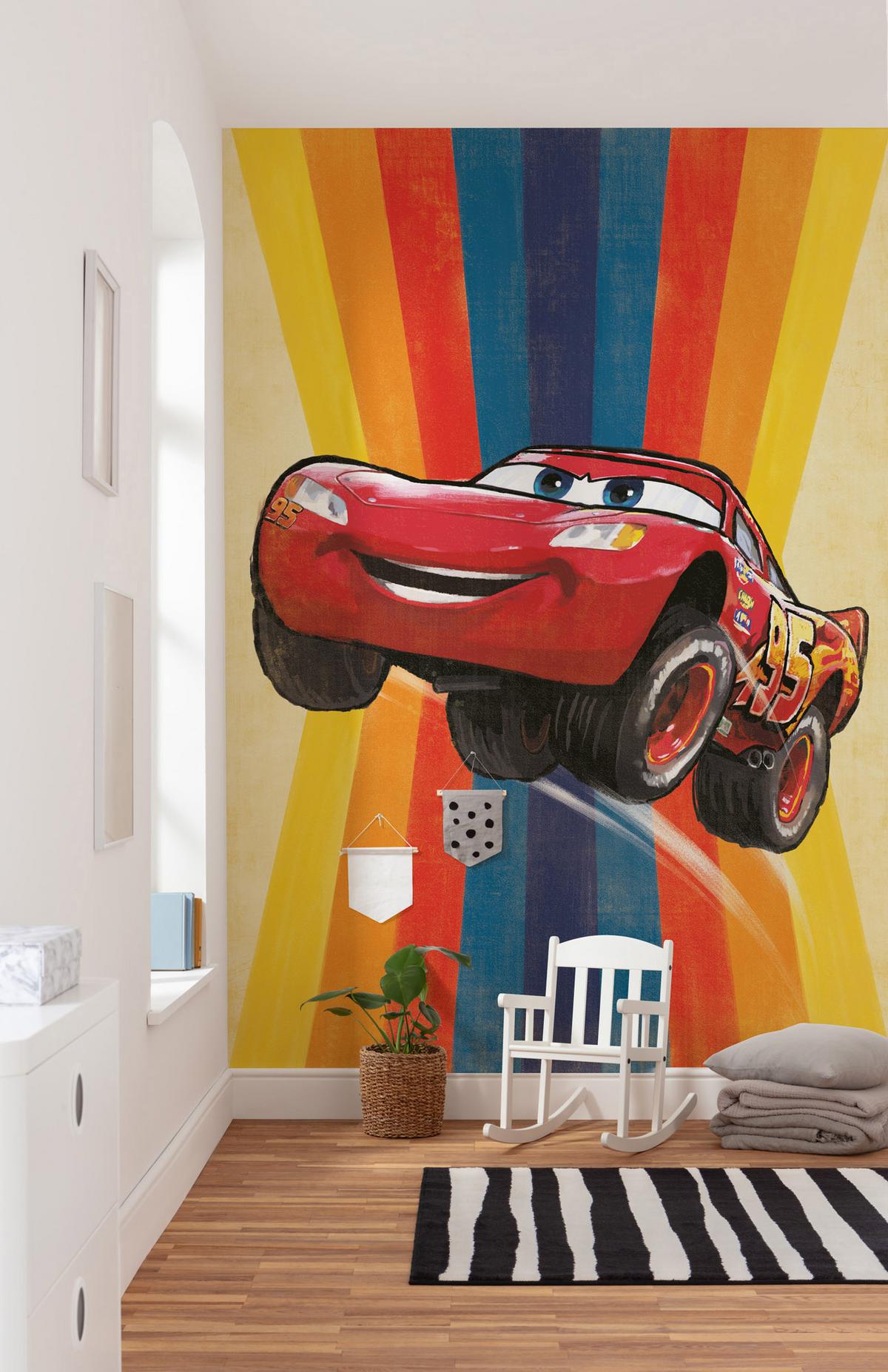 Fototapete Cars Jump - Multicolor, Trend, Textil (200/280cm)