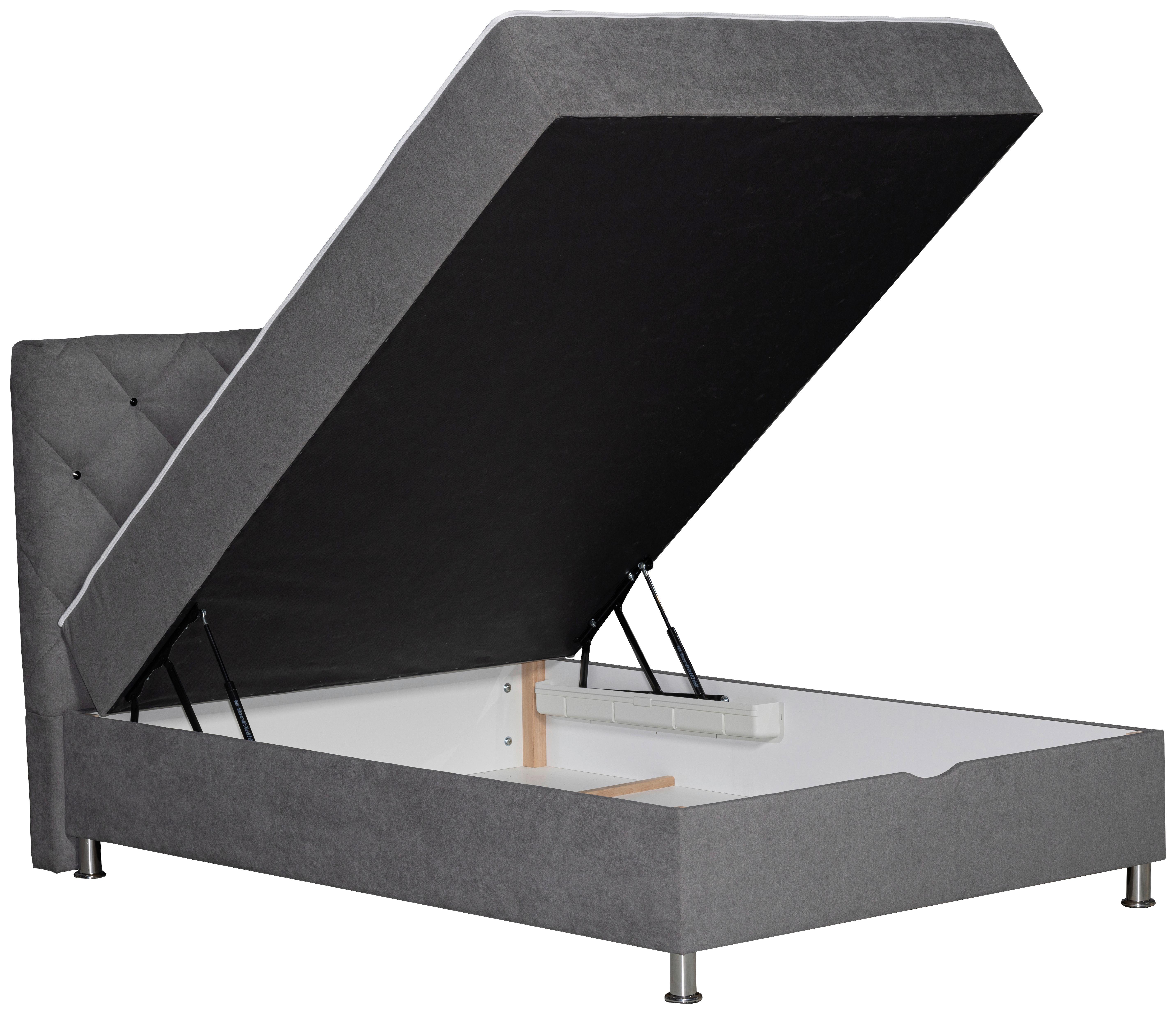 Box-ágy Black Diamond - szürke, Design, textil (120/200cm) - Modern Living