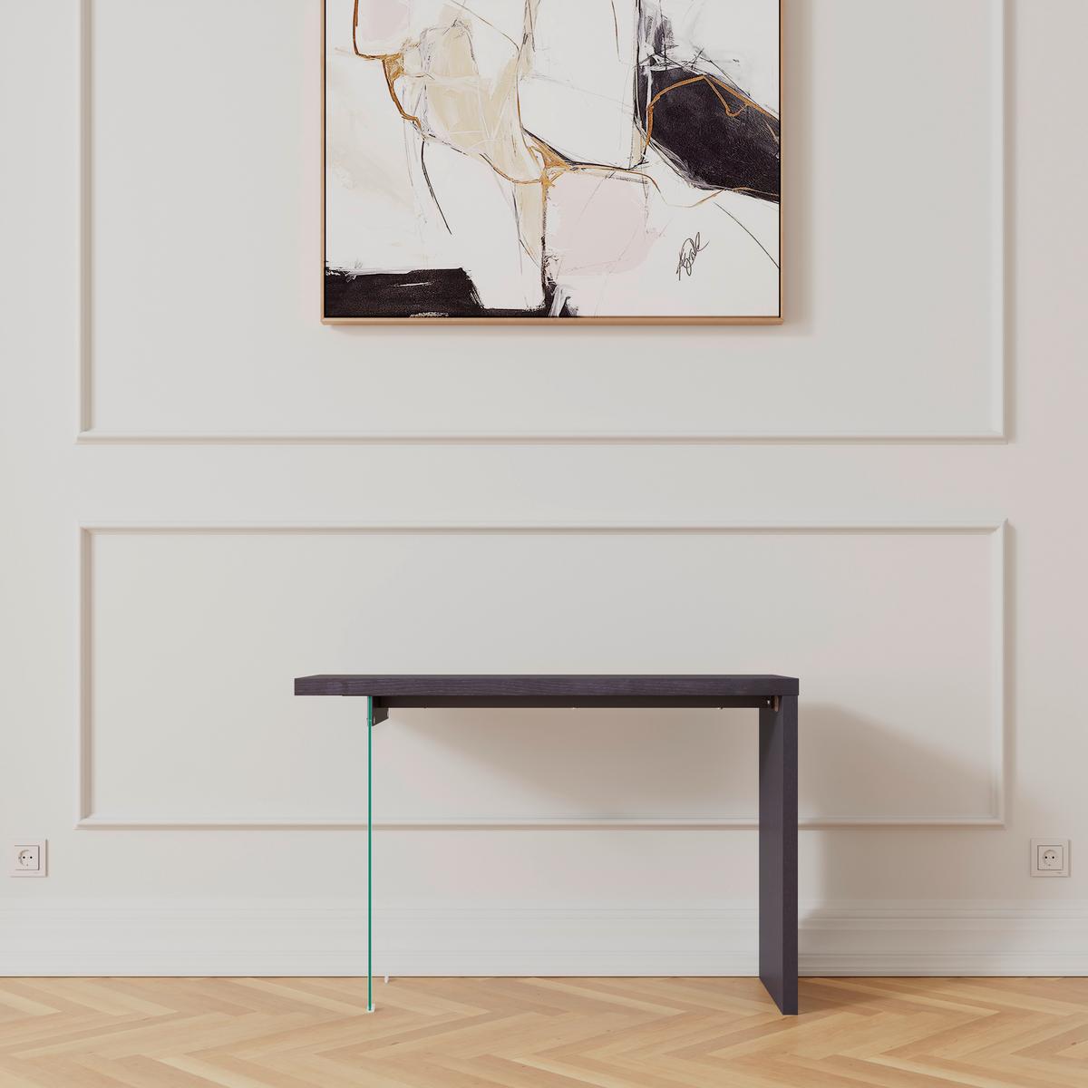 KONZOLOVÝ STOLEK MILAN - barvy dubu/černá, Moderní, dřevo/kompozitní dřevo (120/80/40cm) - Bessagi Home