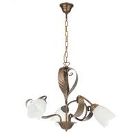 Kronleuchter Perlmutt Bronzefarben L: 50 cm - Perlmutt/Bronzefarben, KONVENTIONELL, Metall (50/50/100cm)