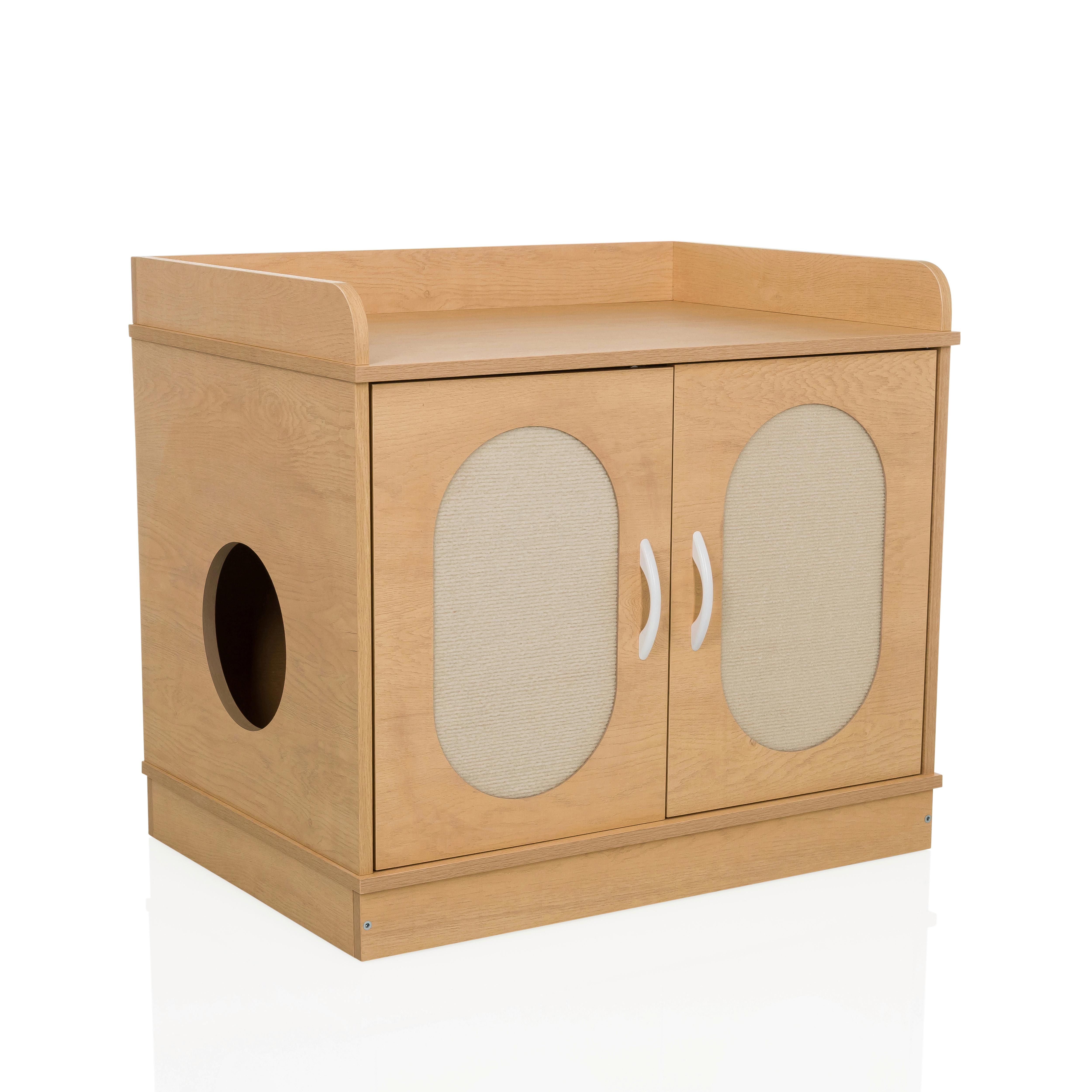 TIERHAUS Kittyhome Beigebraun B: 75cm - Beigebraun, MODERN, Holzwerkstoff (75/67/53cm) - MID.YOU