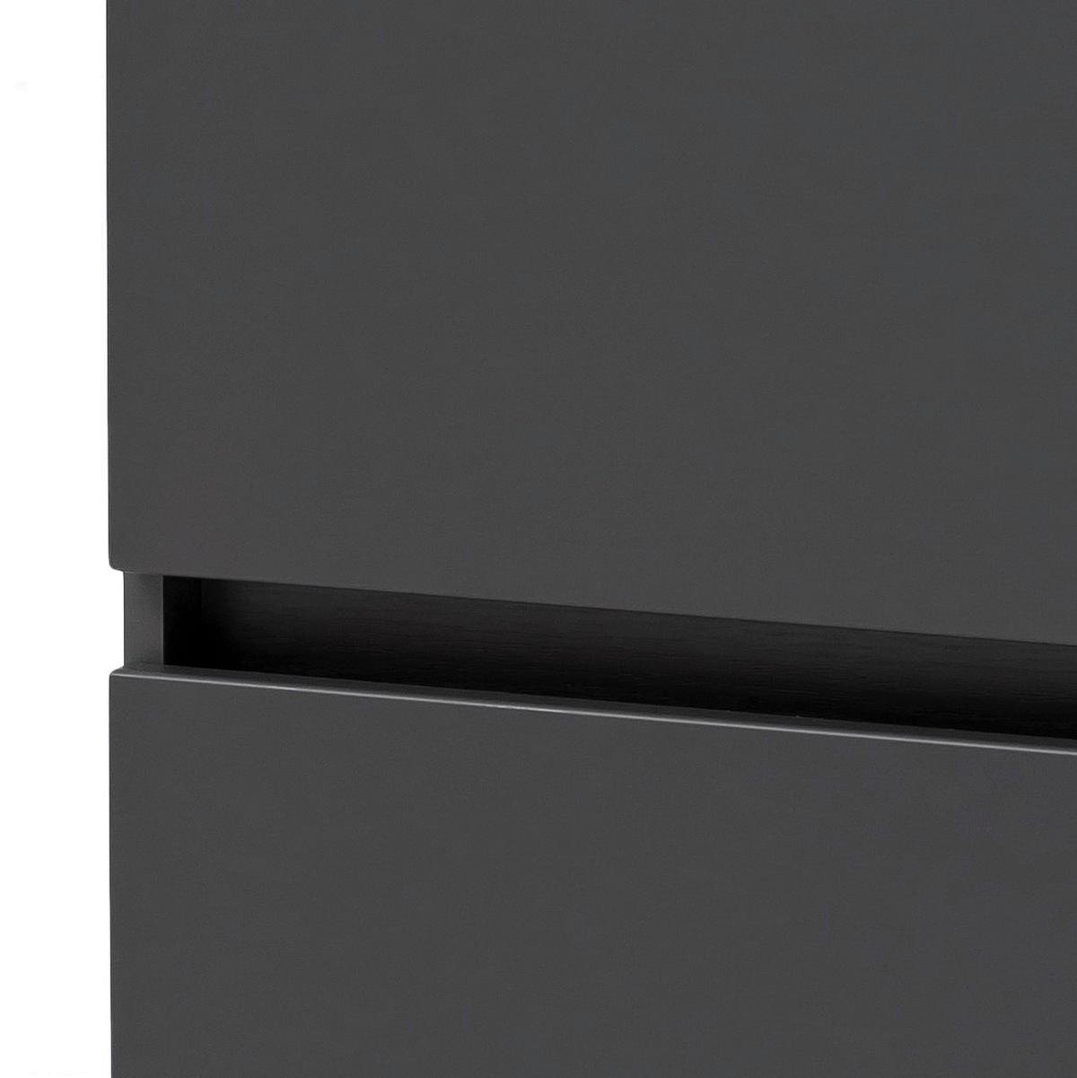 Unterschrank Kopenhagen B: 40 cm Graphitfarben - Silberfarben/Graphitfarben, KONVENTIONELL, Holzwerkstoff (40/79/35cm) - Held