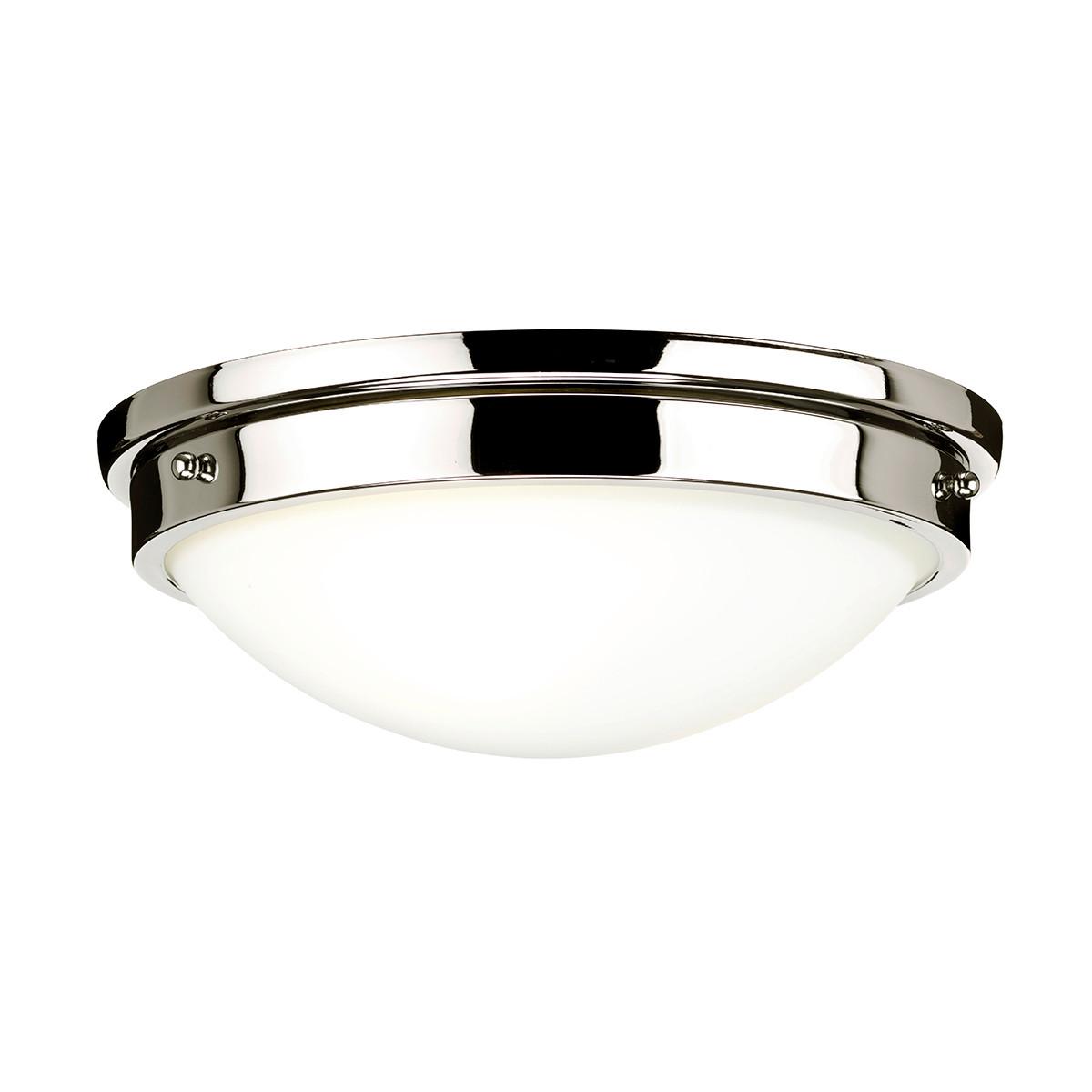 DECKENLEUCHTE FE-GRAVITY-F-PN - Nickelfarben, Basics, Glas/Metall (31.8/10.8 cm) - Elstead Lighting