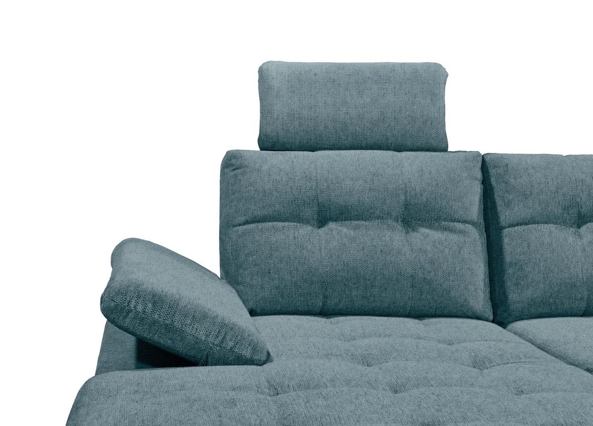 Wohnlandschaft Durban U Blau U: 170/324/218 Cm - Blau/Schwarz, KONVENTIONELL, Textil (170/324/218cm) - MID.YOU