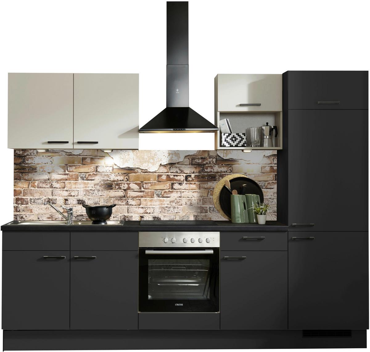 Küchenblock Pn 80 - Kaschmir/Hellgrau, MODERN, Holzwerkstoff/Kunststoff (270cm) - Pino