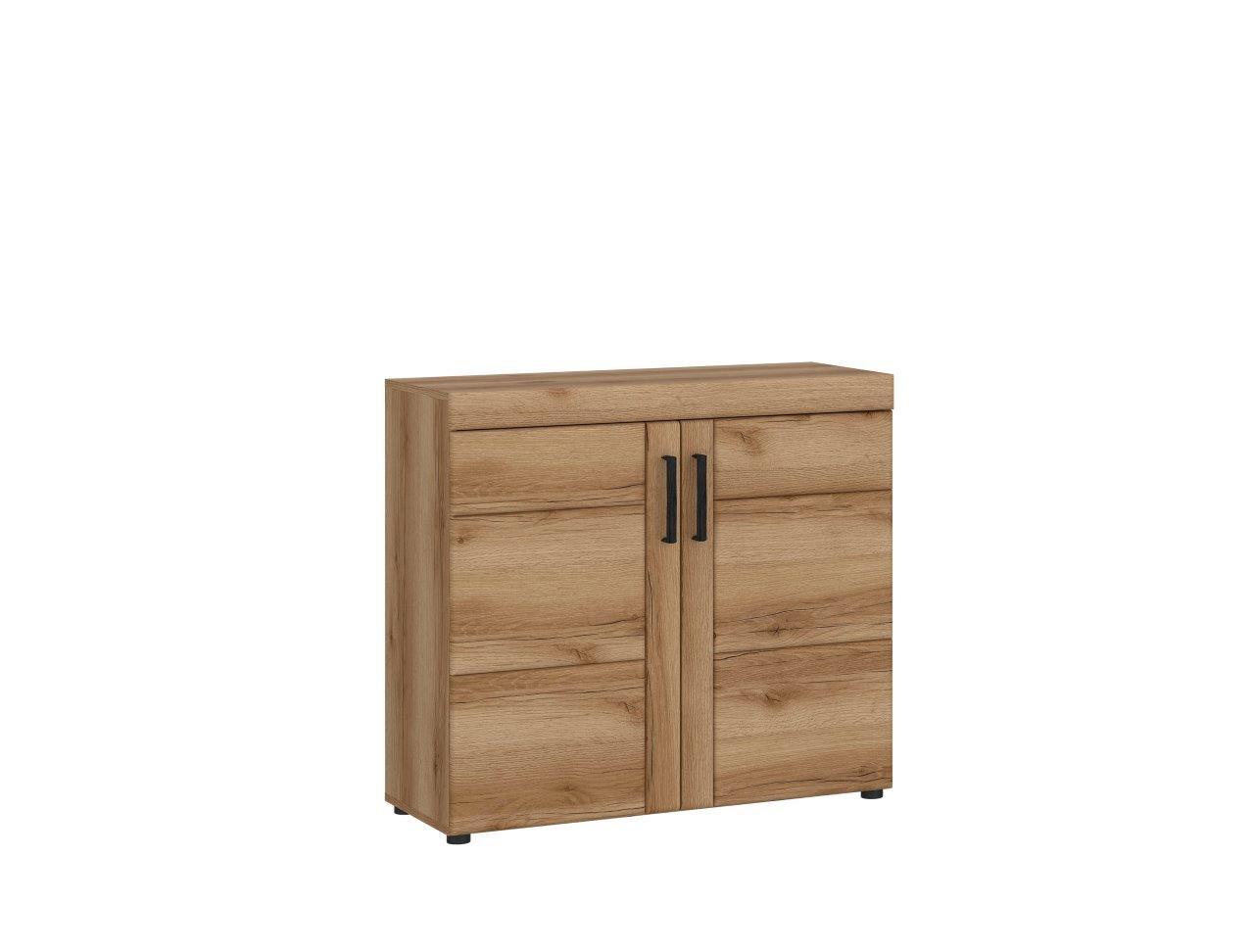 Sideboard Cortina - Eichefarben/Schwarz, MODERN, Holzwerkstoff (92,8/86/40,9cm)