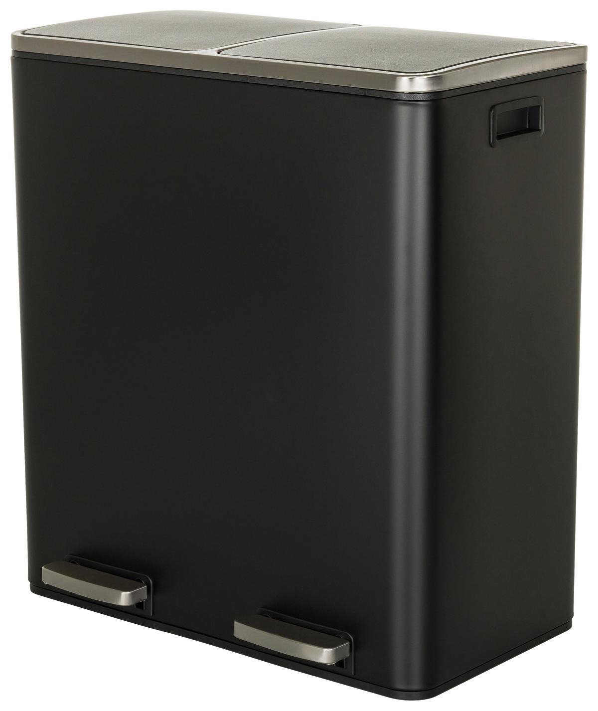 Abfallsammler Clean Xi Schwarz D: 59 cm - Schwarz, MODERN, Metall (59cm) - MID.YOU