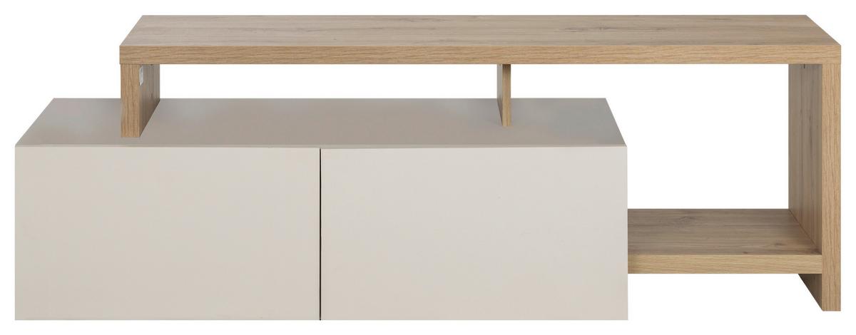 TV-Element Craft Eiche Artisan/Kashimi,b: 155cm - Kaschmir/Schwarz, Basics, Holzwerkstoff (155/50/45cm) - Livetastic