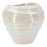 Vase Round Vase Perlmutt B: 22 cm - Perlmutt, Basics, Keramik (22/20/22cm)