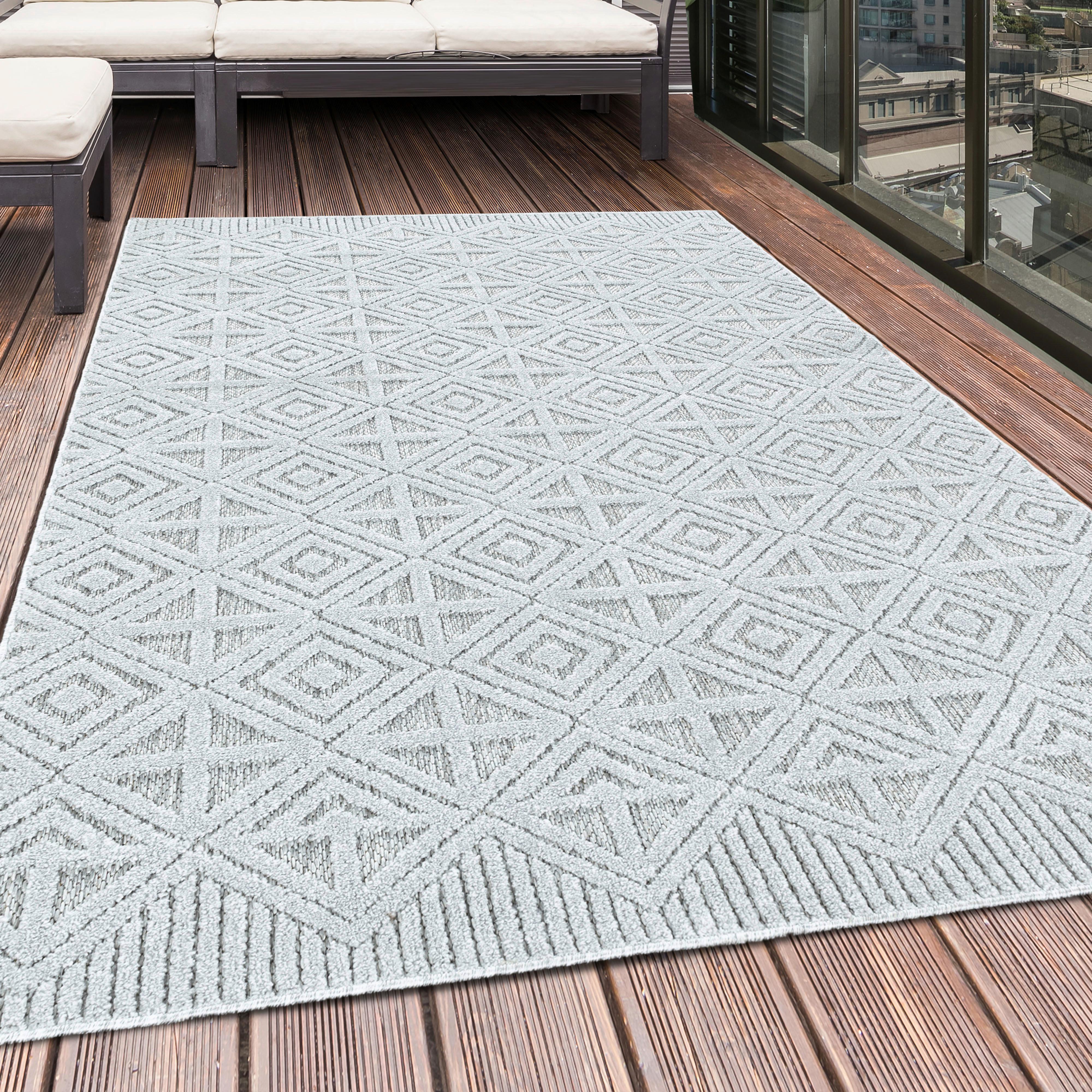 Flachwebteppich Bahama - Grau, Design, Textil (140/200cm) - Novel