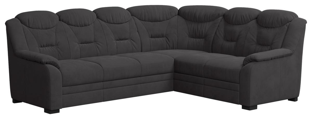 Ecksofa Marcus - Anthrazit/Schwarz, Basics, Textil (263/211cm) - MID.YOU