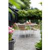 Gartentisch Ellen Teakholz/Aluminium ⌀ 110 cm - Weiß Hochglanz/Weiß, KONVENTIONELL, Holz/Metall (110/74/110cm) - Gardenson