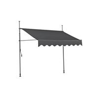 Klemmmarkise 350x300 cm - Dunkelgrau/Anthrazit, Basics, Textil/Metall (350/300/120cm)